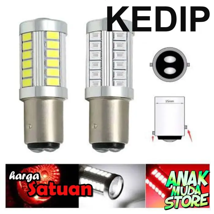 READY STOCK LAMPU REM BELAKANG 33 MATA LED LAMPU STOP REM BELAKANG STROBO KEDIP