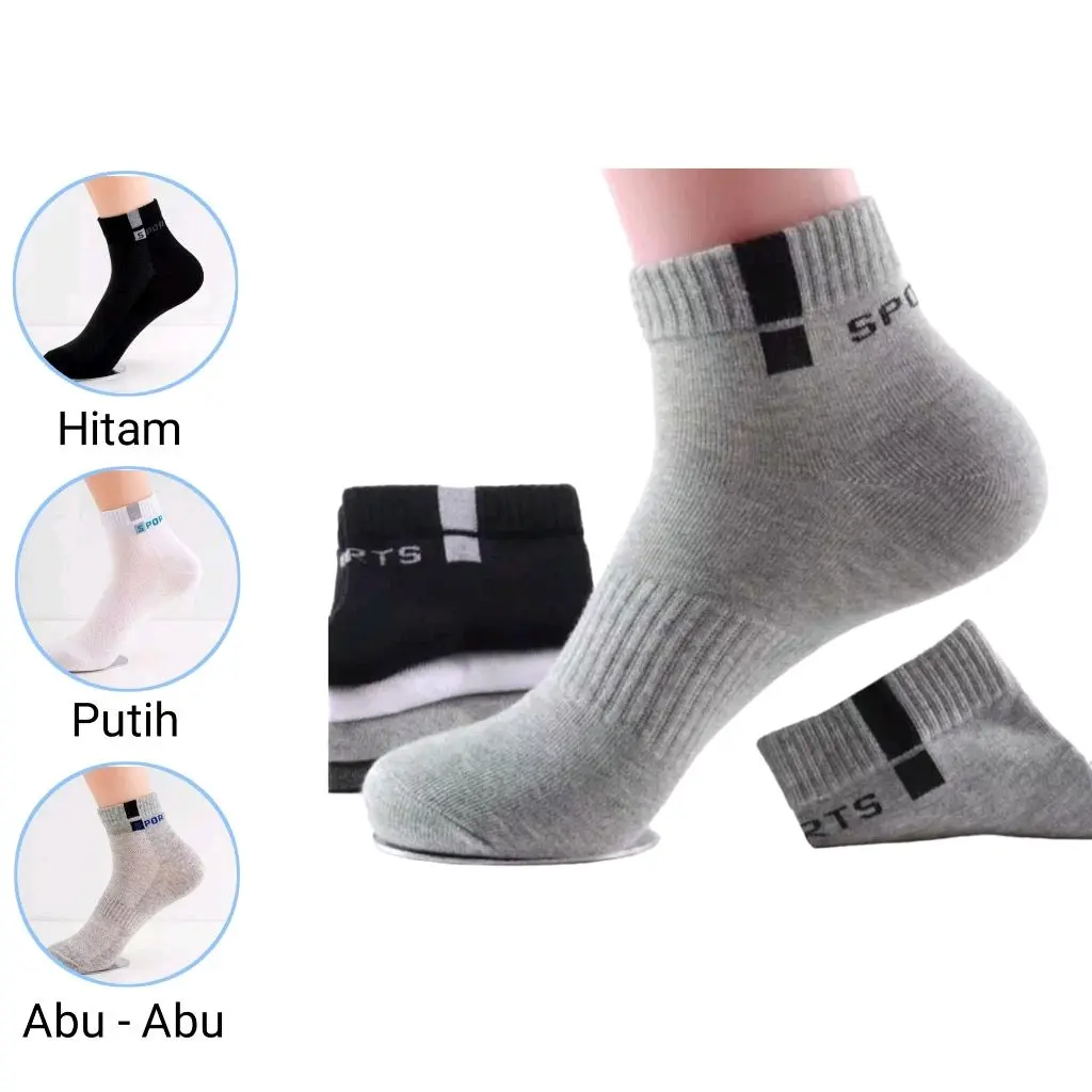 (NEW SPORT 3/4) KAOS KAKI OLAHRAGA / KAOS KAKI SPORT PRIA DAN WANITA DEWASA
