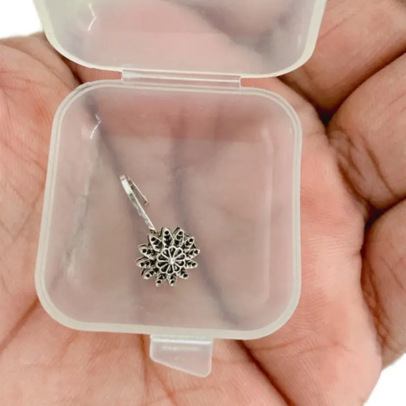 1C - Pin Hidung Jepit Warna Silver Tidak Luntur & Tidak Berkarat