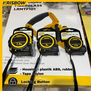Krisbow Meteran 3.5 mtr , 5 mtr, 7.5 mtr - Kuning Alat Pengukur Barang Alat Ukur Bangunan Measuring Tape Peralatan Tukang Bangunan