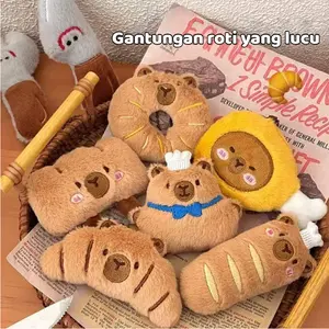 LAVIA Gantungan Roti Lucu Boneka Croissant Aksesoris Gantungan Tas Boneka Imut untuk Tas Gantungan Tas Hiasan Imut