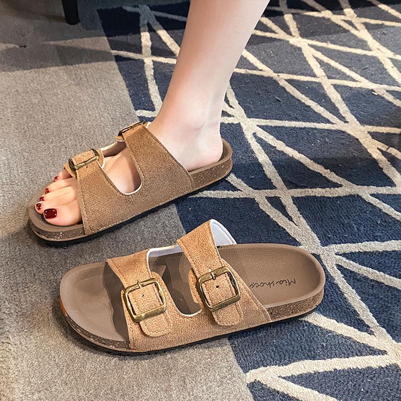 Rodoo Boken Shoes New Casual Sandals For Women Two Strap With Buckle Light Weight Thick Soled Slippers 4