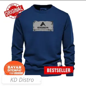 SABLON PRINTING DTF/SWEATER CREWNECK Distro Pria Wanita Sweater Distro Logo Text Silver Bahan Cotton Tebal Quality Premium Sweater Cowok Keren Pria Terbaru Sweater Kekinian