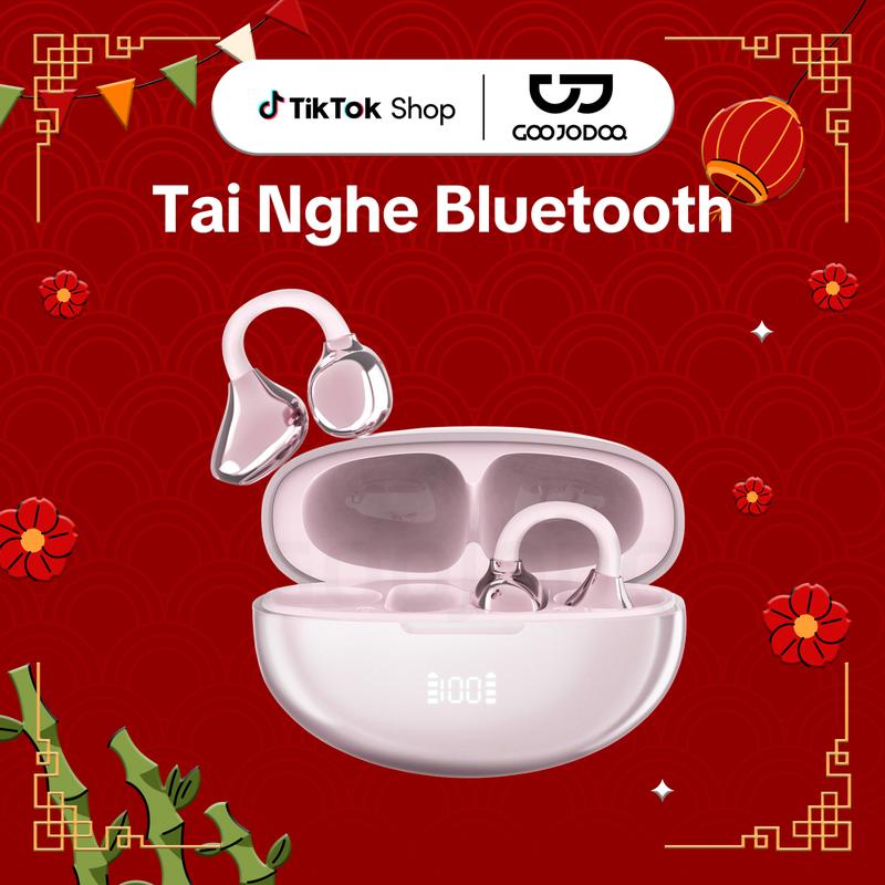 [GOOJODOQ*] Tai nghe Bluetooth không dây dạng kẹp, an toàn chống rơi, áp suất không, âm thanh rõ ràng
