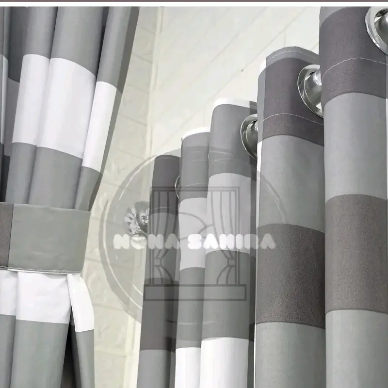 GORDEN PENDEK JENDELA SMOKRINGg RING 10 GORDEN JENDELA KAMAR DAN JENDELA TAMU Kain Katun Curtain 2