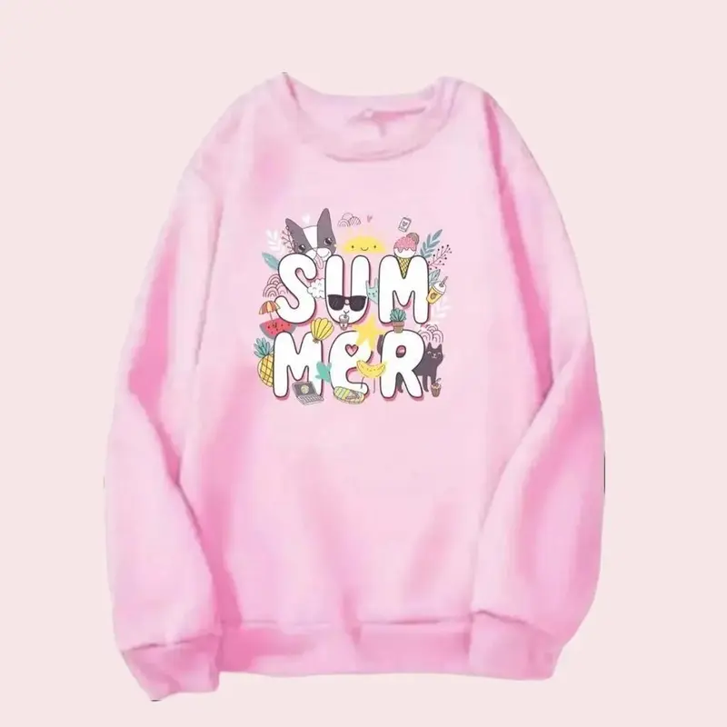 Baju Atasan Anak Remaja Perempuan Lengan Panjang Kaos Sweater Fashion 1