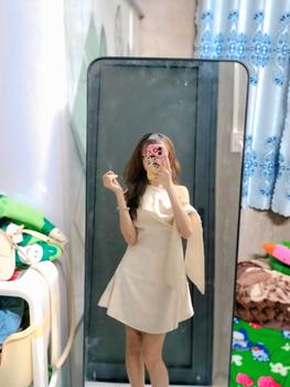 Product Review of Váy lệch vai buộc nơ vạt tà chiết eo xixeoshop - V115 from S** 0