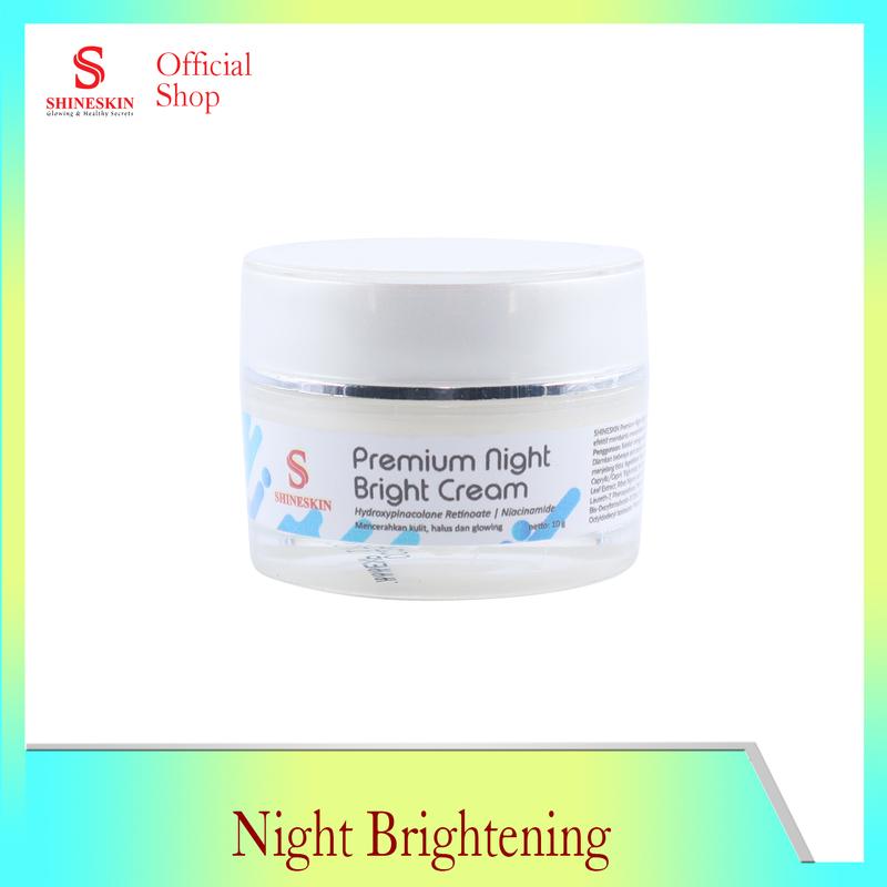 Shineskin Premium night brightening cream Mencerahkan  Wajah Niacinamide 0