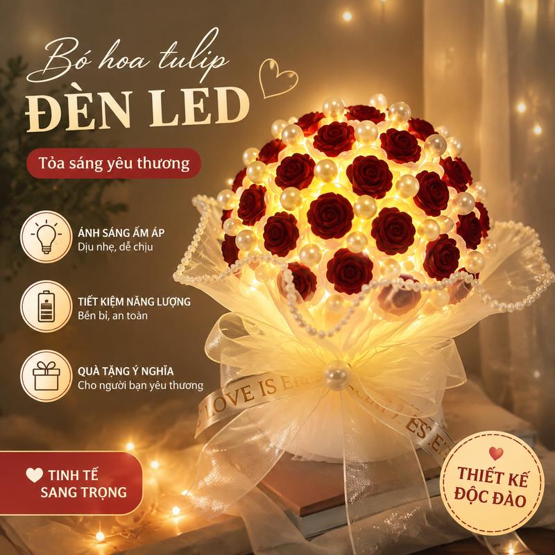 Bộ nguyên liệu làm bó hoa hồng thủ công, quà sinh nhật bạn thân, quà tặng bạn gái, quà tặng bạn bè, quà tặng bạn học – tinh tế và tiện dụng