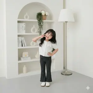 Celana Cutbray Anak Stripe bahan scuba melar dan elastis Usia 2-7 tahun,Cutbray Anak Salur Terbaru,Kulot Panjang Anak