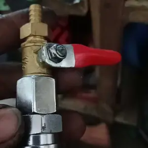 Quick Coupler Sambungan Selang Set Kran 1/4 Inch Air Cock Kran Hato dan Coupler 20 SF 1Set Untuk Kompresor Angin