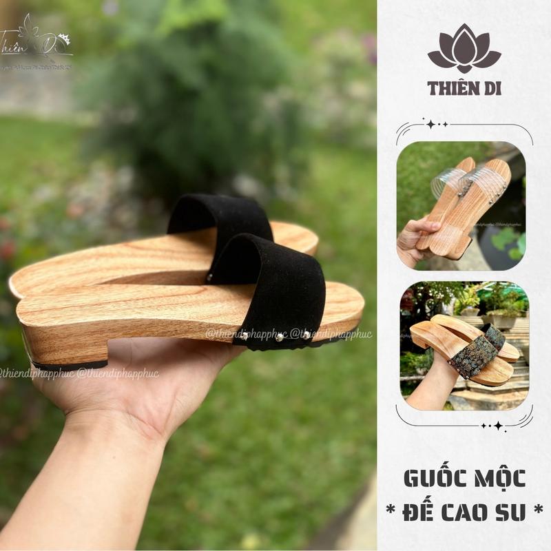  Guốc Gỗ Mộc Nữ Thiên Di Cao 3 Phân Kiểu Truyền Thống Mang Cùng Áo Dài Đồ Lam Phong Cách Nhật Bản 