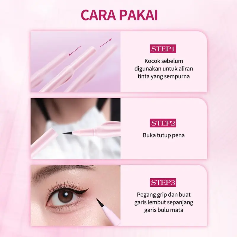 【NEW LAUNCH】BNB Barenbliss Black Eclipse Eyeliner | 48H Tahan Lama, Waterproof & Smudge-Proof, Matte Black Finish [Precision & Bold Lines] 6