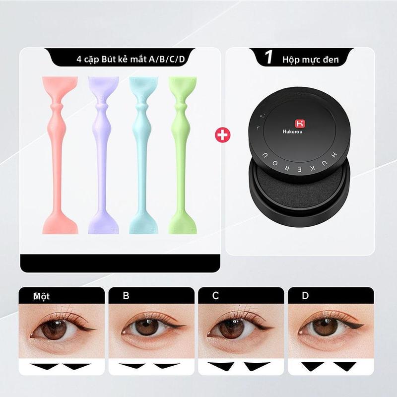 Bộ Khuôn Kẻ Mắt, Bút Kẻ Mắt, Không Thấm Nước Và Chống Mồ Hôi, Chống Nhòe, Tự Nhiên, Lâu Trôi, Bộ Lười, Dụng Cụ Trang Điểm Mỹ Phẩm Nữ