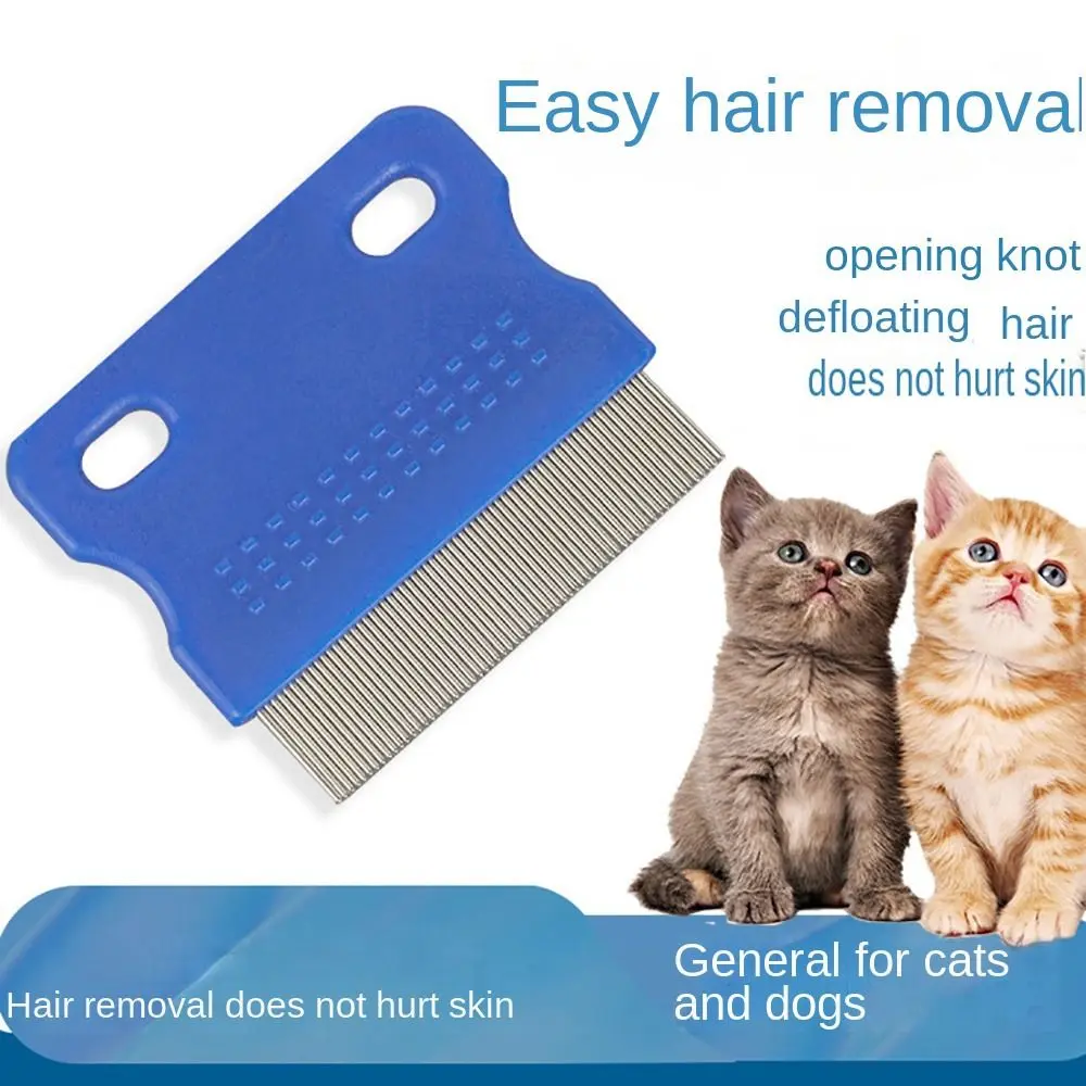 Practical For Cat Dog Pet Hair Grooming Comb Ultra Fine Metal Teeth Hair Shedding Comb Nit Lice Eggs  Removal Fur Removal Brush Flea Rakes