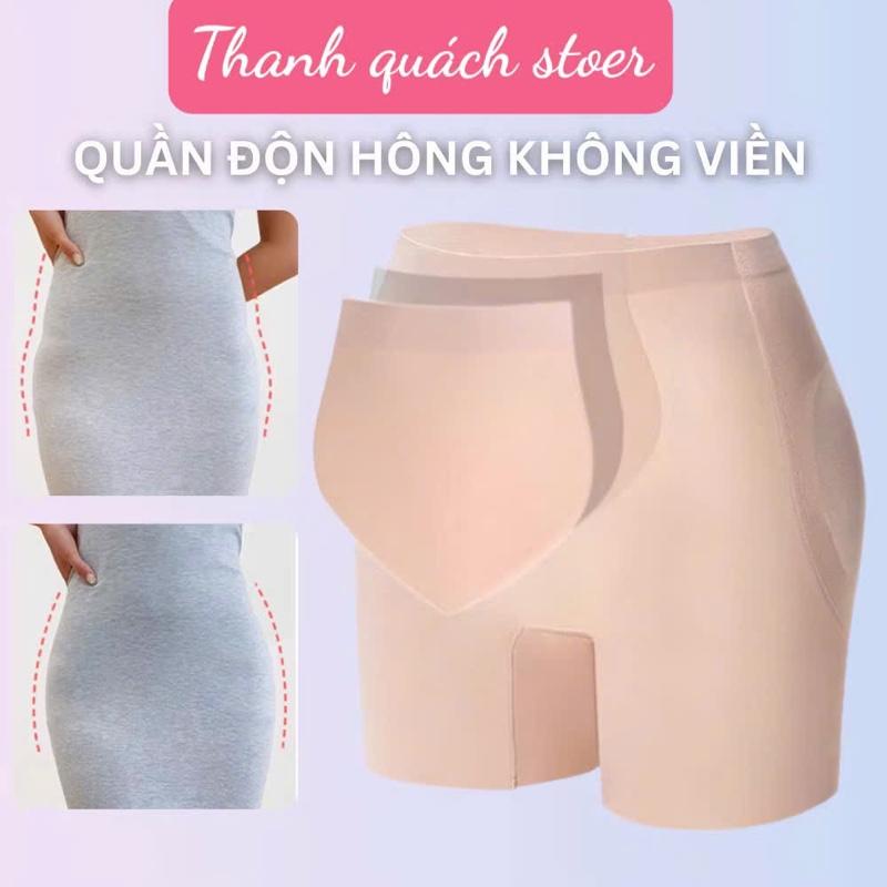 Quần lót su, ￼Quần Độn Hông A38 Đệm Mỏng Su Đúc Không Viền, Đầy Hõm Hông Tự Nhiên