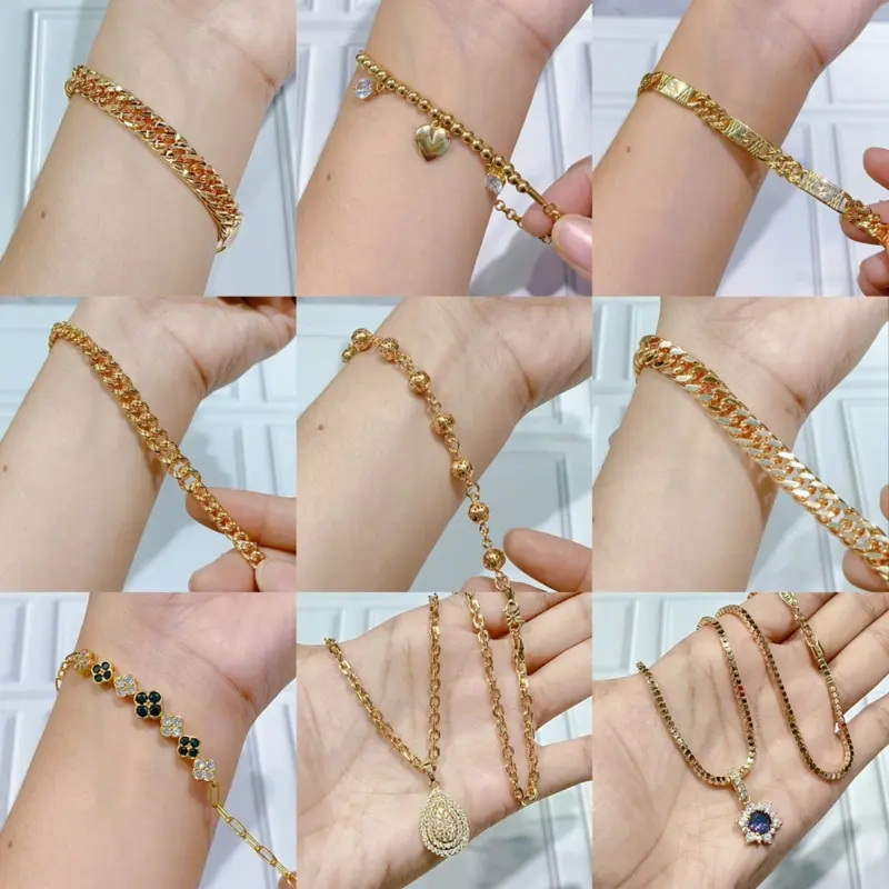 Spesial bigsale harga ambyar perhiasan anti karat perhiasan jewellery kalung gelang 0