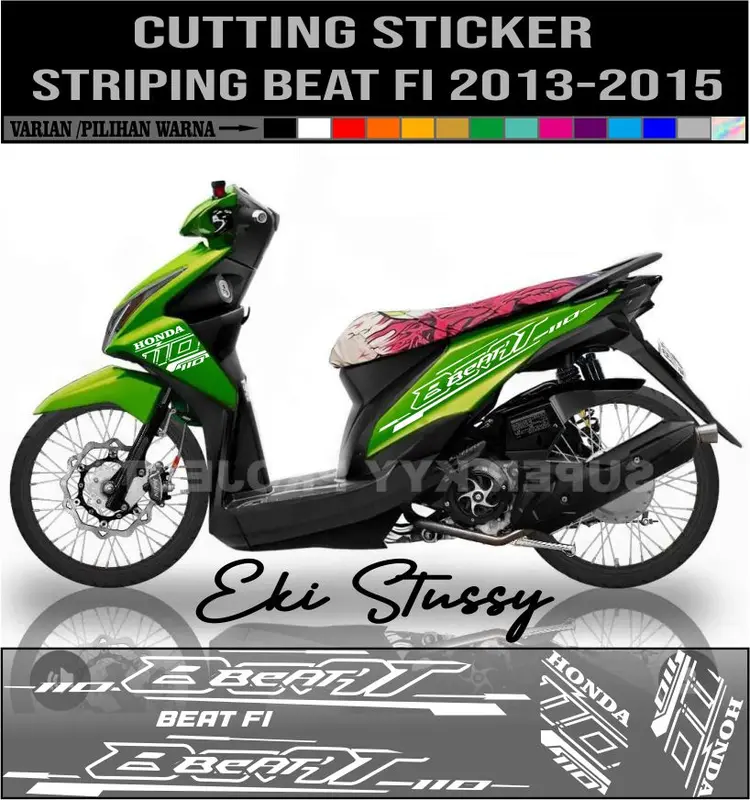 COD CUTTING STICKER STRIPING MOTIF TRASPARAN BEAT FI 2013-2015 VARIASI STICKER SIMPEL 3