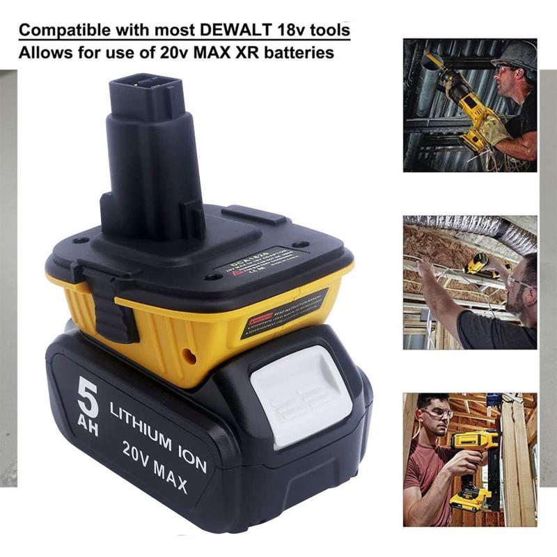 Product Introduction of DCA1820 USB Adapter for Dewalt 18V Tools Convert Dewalt 20V Lithium  to Dewalt 18V NiCad NiMh Replacement  Tools 41