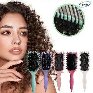 Cepillo para rizar el cabello, 1 unidad/3 unidades de peine para rizar el cabello, Herramienta de estilismo sin calor para uso en casa y salón