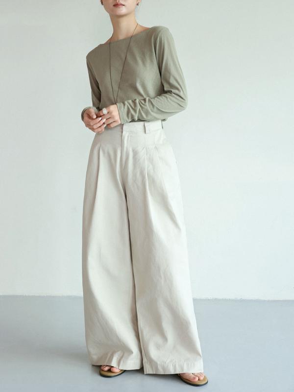 Quần kaki hàn form dài ông rộng SOMS | Sand Trousers