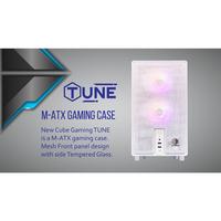 Gambar CASING CUBE GAMING TUNE - Mid Tower mATX Case Tempered Glass (Free 2x RGB Fan) dari Techno Computer Bali Kota Denpasar 3 Tokopedia