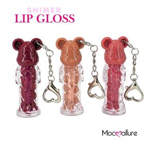 Mocoallure Oso colgante labial hidratante humectante piel seca estudiante portátil flash duradero lindo