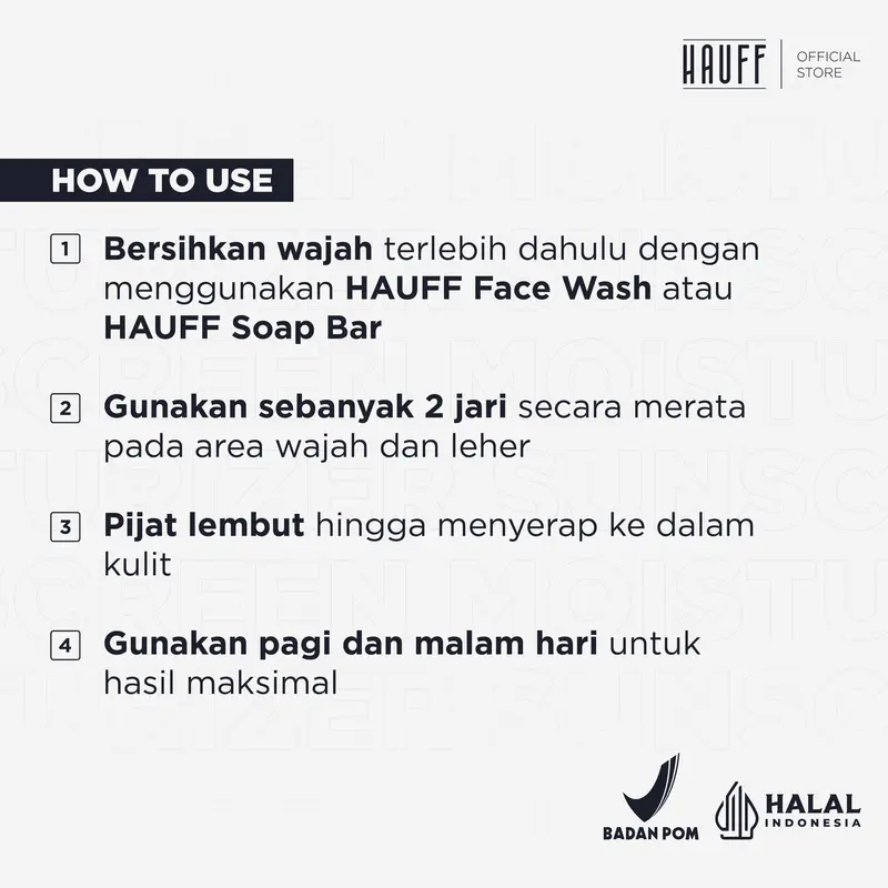 HAUFF PROTECT BRIGHTENING SET | Paket Skincare Pria | Mencerahkan Wajah Kusam | Menghilangkan Komedo | Detox & Deep Cleansing | Charcoal, Niacinamide, Succinic Acid, Artemisia Capillaris Extract | Moisturizer Sunscreen | SPF 35 PA +++ 5