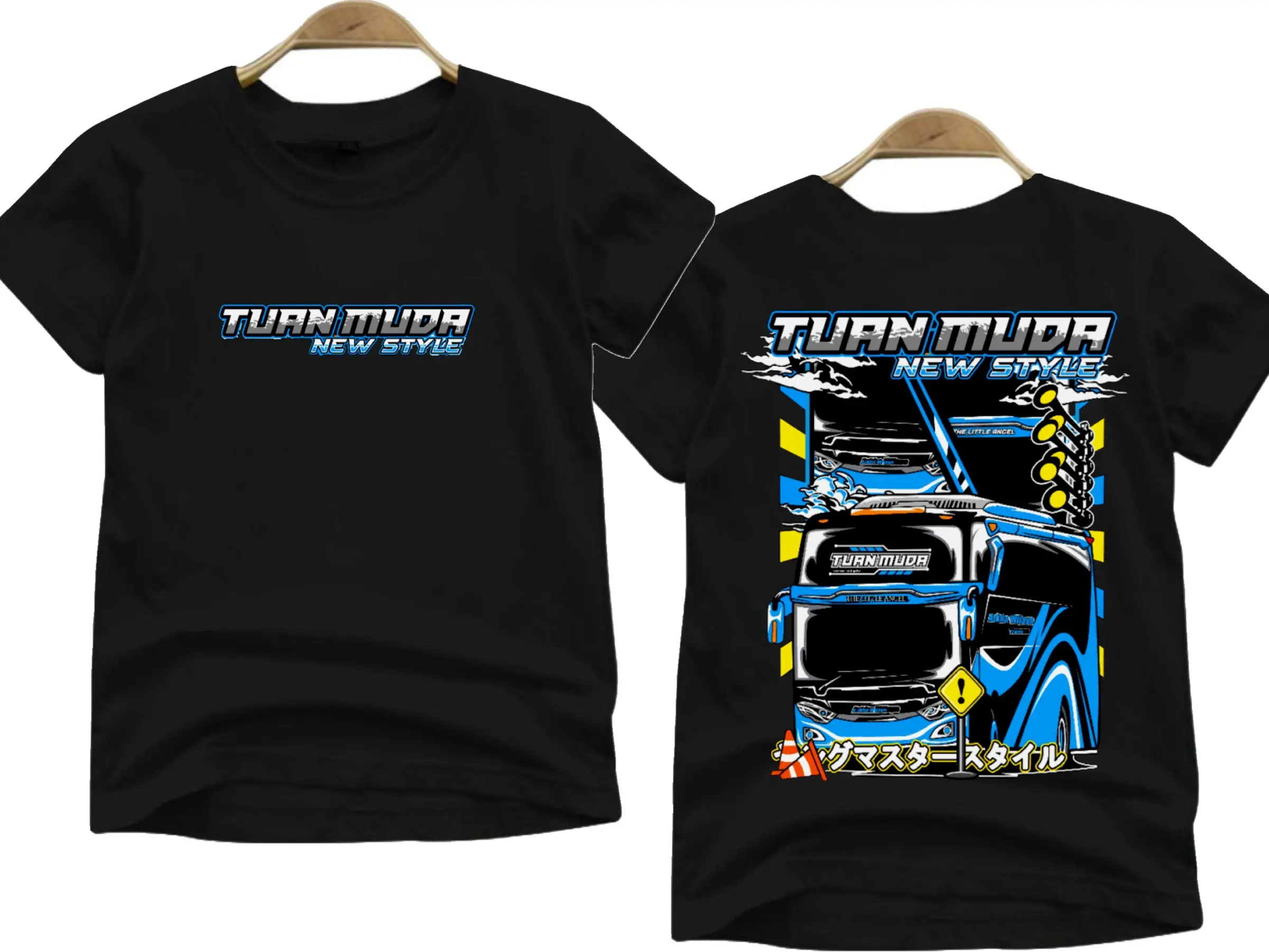 Koas anak laki laki gambar bus tuan muda kaos bus telolet baju kaos anak usia 2-10 tahun bahan katun