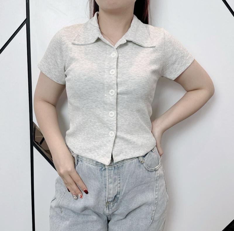 Annora Top I Atasan Knit Wanita Berkerah Lengan Pendek 3