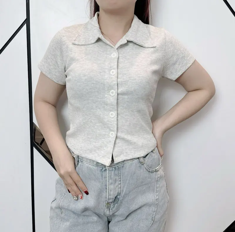 Annora Top I Atasan Knit Wanita Berkerah Lengan Pendek 3