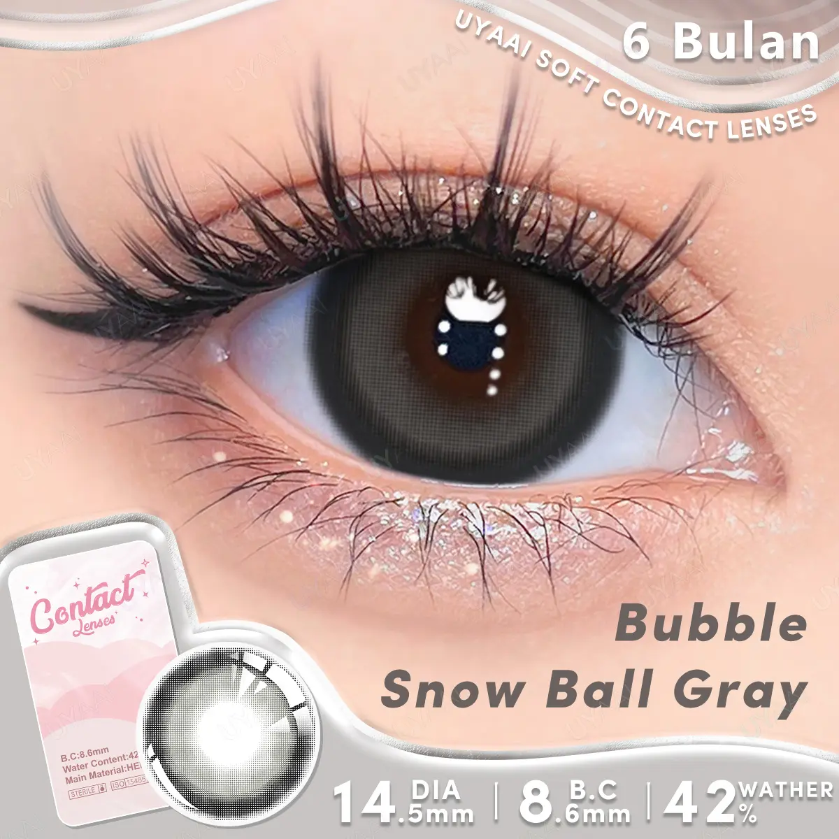 Snow Ball Gray 14.5mm