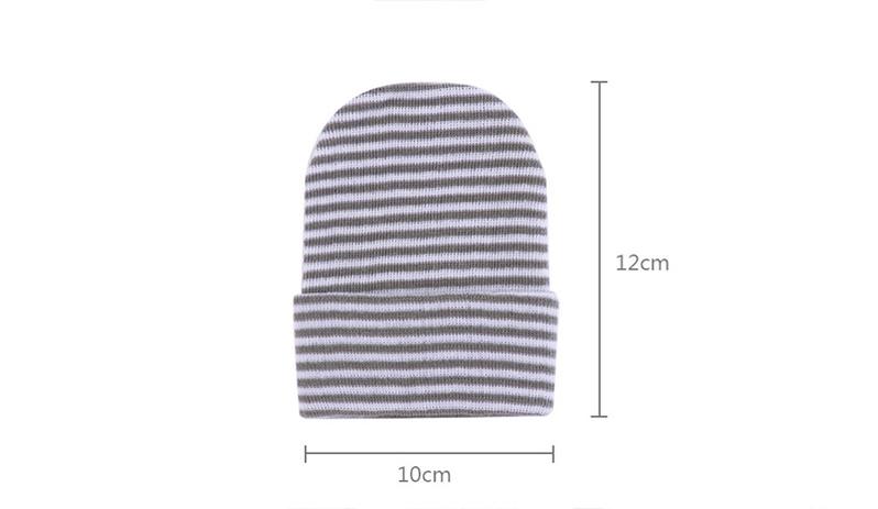 Product Introduction of Baby Boy Girl Hat Infant Striped Fetal Hospital Cap Soft Turban Newborn Nursery Cap Kids Outdoor Casual Beanie Hat Headwrap 0