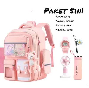 Tas ransel anak sekolah SD SMP tas gendong lucu terbaru tas fashion anak perempuan tas banyak ruang