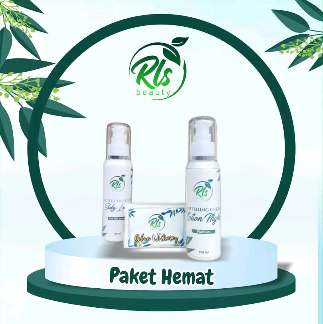 paket hemat RLS bisa membatu mencerahkan dan memutikan kulit anda cocok untuk dipakek remaja dewasa Memutihkan