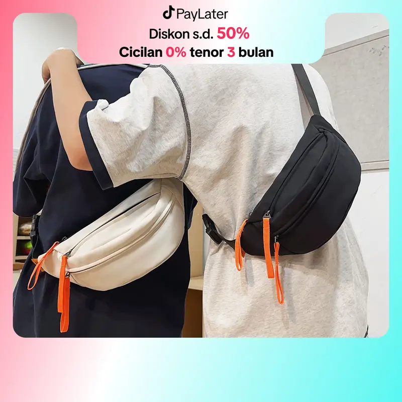 Tas Pinggang Tas Dada Diagonal Mode Tas Pinggang Olahraga Wanita 2025 Tas Selempang Pria Tas Pinggang Canvas 0