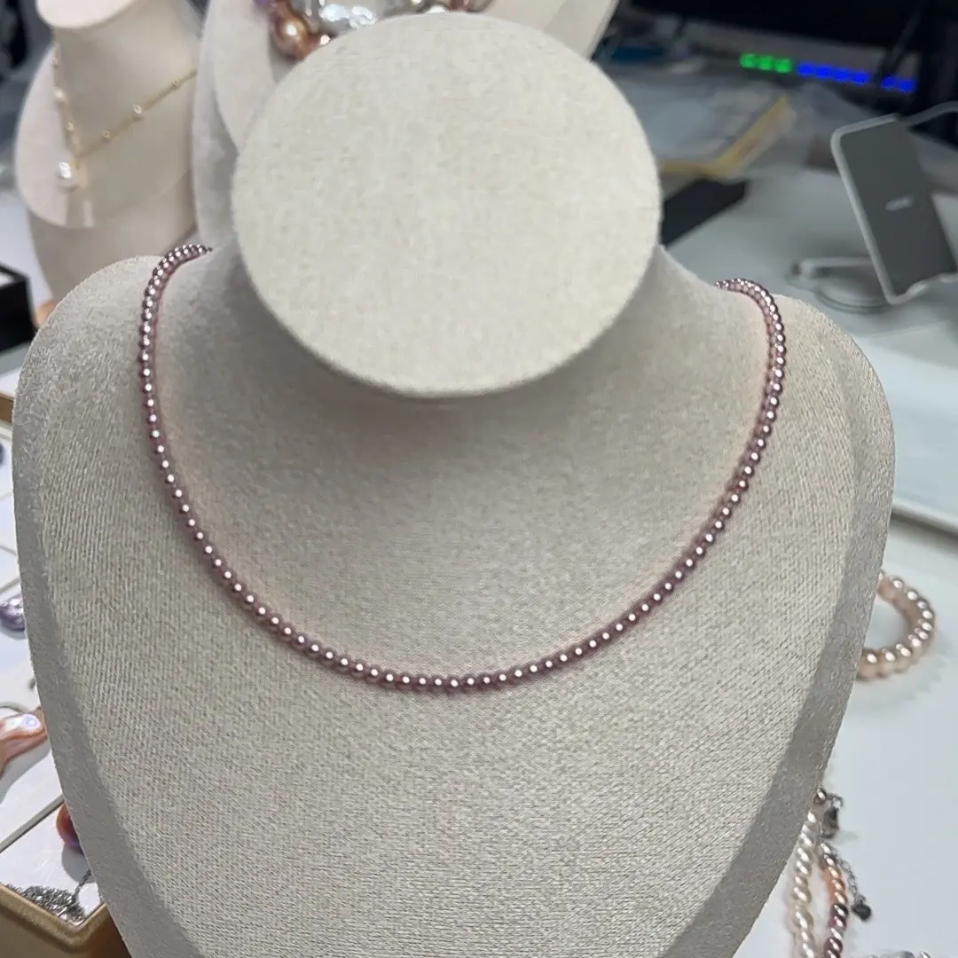 3-4mm fresh water pearl necklace noble