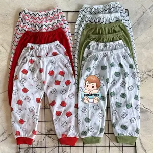 Promo special 12 pcs mix celana panjang baby warna maroon & sage 0-6 bulan halus lembut juga anti iritasi