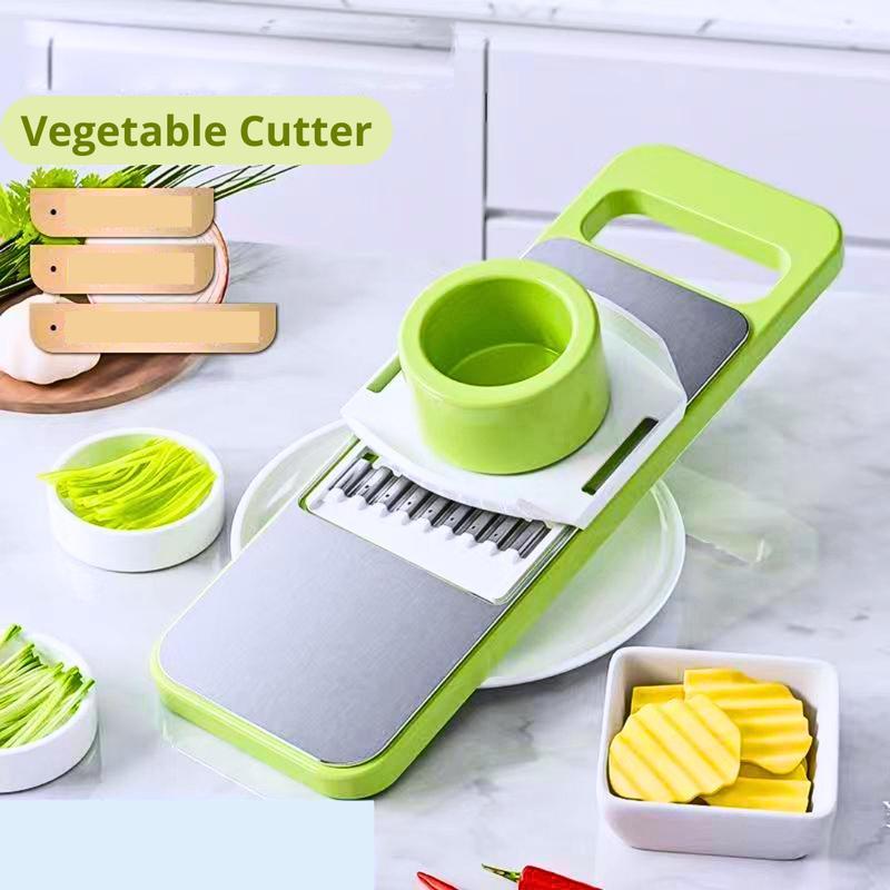 Manual Sayur Dan Buah Vegetable Cutter5 IN 1 Multifungsi Premium Vegetable CutterSlicer Stainless Steel Kitchenware