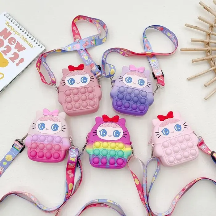 terbatas Tas pop it anak kuda pony/ Tas selempang anak fashion motif Ponny Doll ASLI 0