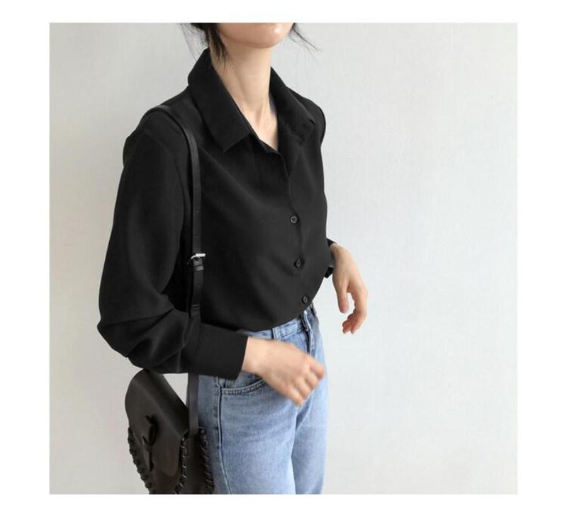 Product Introduction of Korean Style Plus Size Professional OL Shirt Women Casual All-match Loose and Thin Bottoming Shirtblouse Top 57
