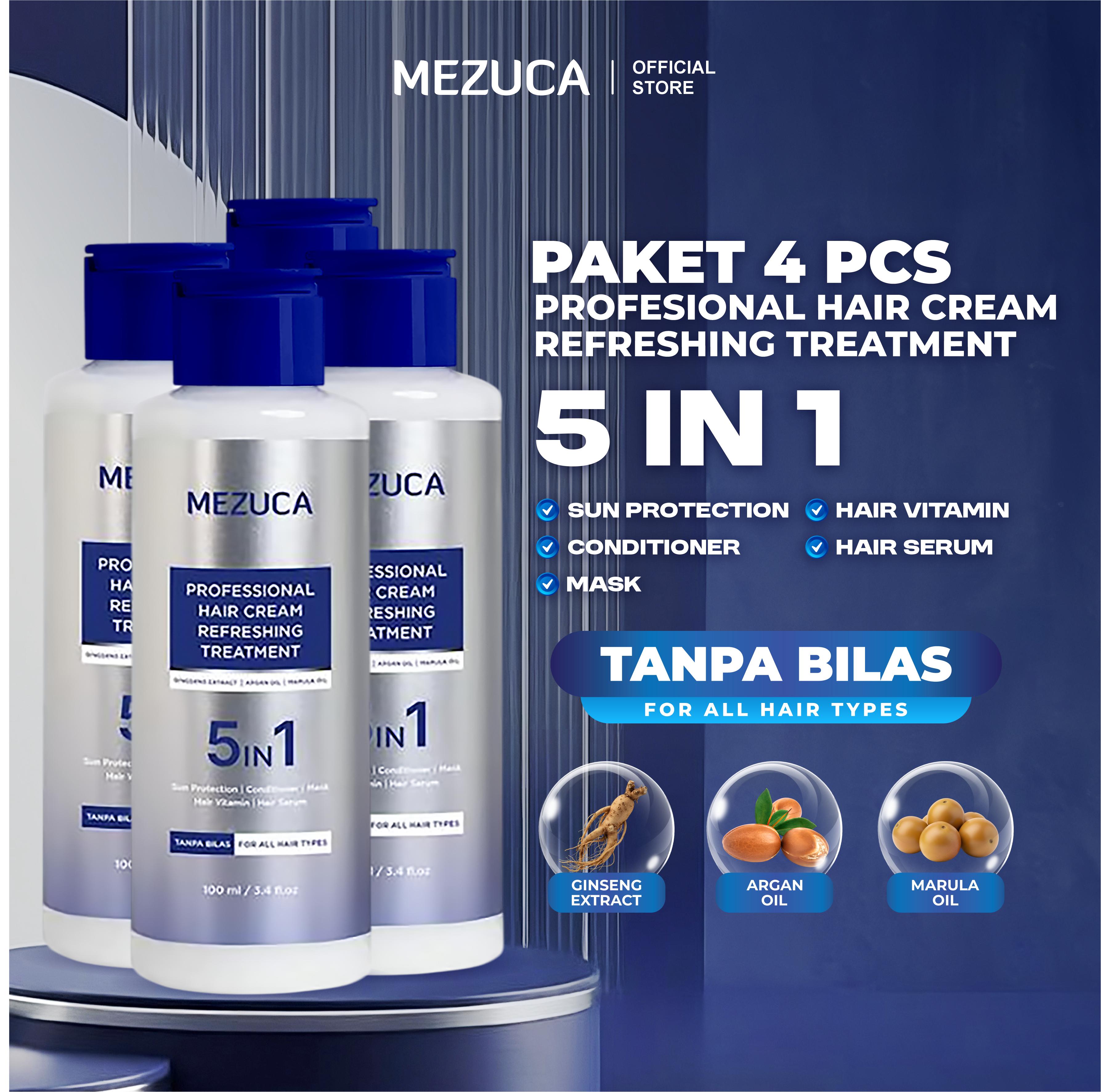 MEZUCA Profesional Hair Cream Refreshing Treatment Tanpa Bilas 5in1 Sun Protection Conditioner Vitamin Serum Masker Rambut Lembut MEZUCA Profesional Hair Cream Refreshing Treatment Tanpa Bilas 5in1 Sun Protection Conditioner Vitamin Serum Masker Rambut Lembut