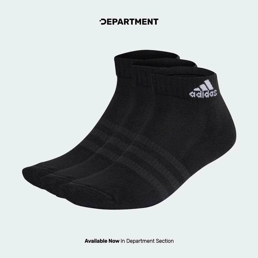 Kaos Kaki ADIDAS CUSHIONED SPORTSWEAR ANKLE SOCKS 3P IC1277 ORIGINAL