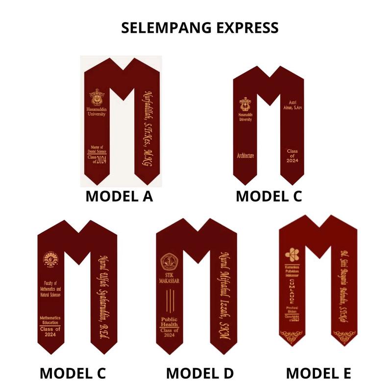 Selempang Polos Express 2 sisi 1 hari ( 3 Lapis & Free Hanger Selempang) 0