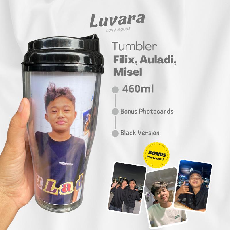 Tumbler Black Filix Auladi Misel 460ml - Bonus Photocard HD Idolamu 2