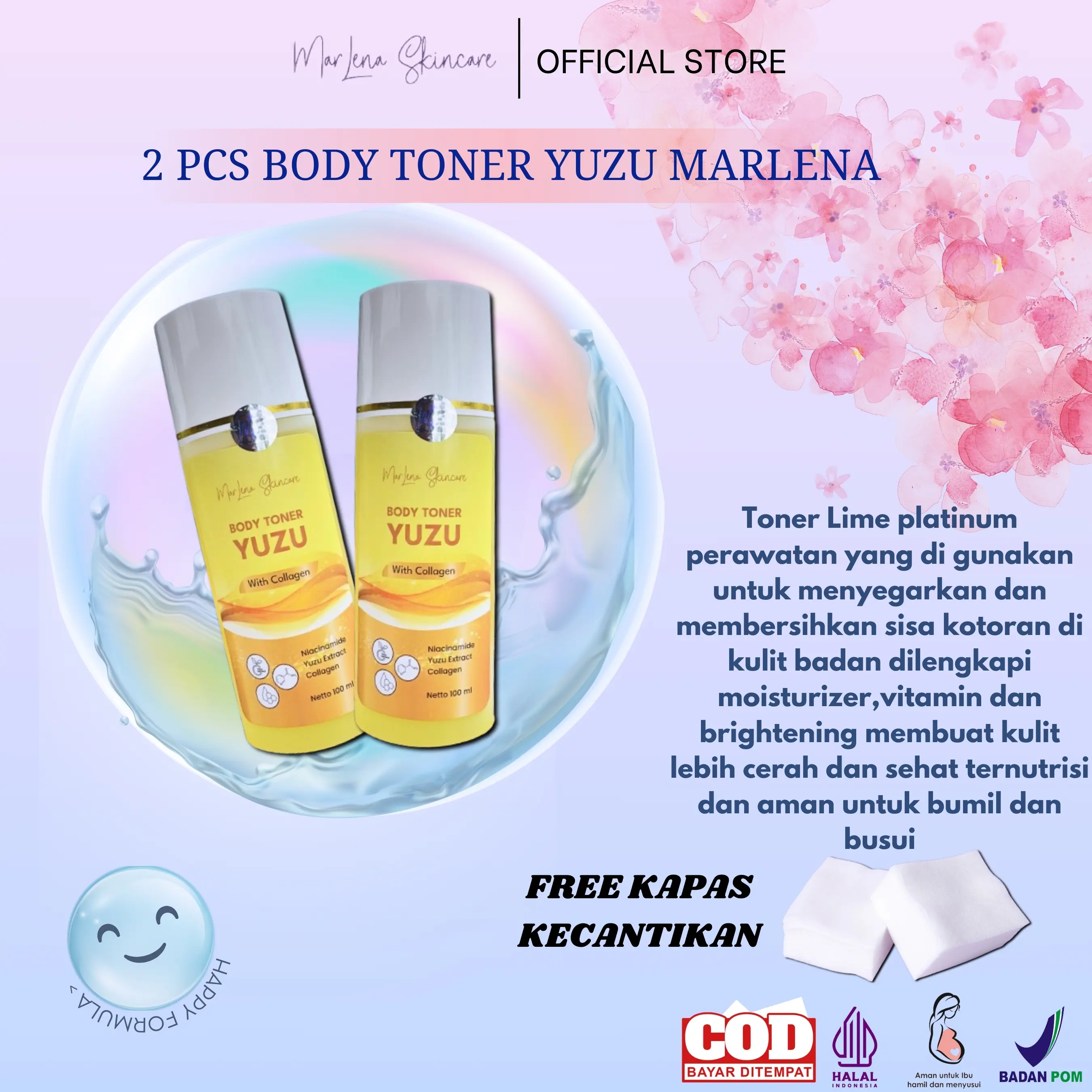 Bundling 2 Toner Lime Platinum kelupas FREE KAPAS KECANTIKAN