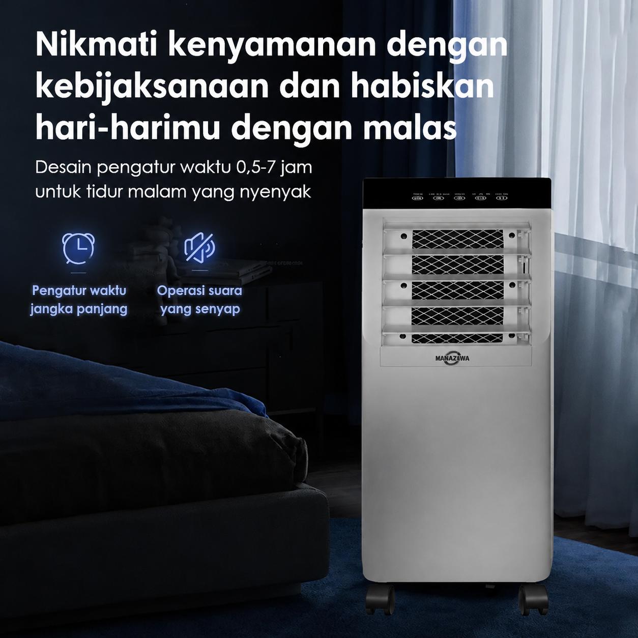 [KANAZAWA]Pendingin udara portabel multifungsi, tangki air berkapasitas besar, jarak hembusan 12 meter, tiga tingkat kecepatan angin, roda yang dapat dipindahkan, cocok untuk rumah dan kantor, berkualitas baik, tahan lama, hemat energi, aman dan nyaman