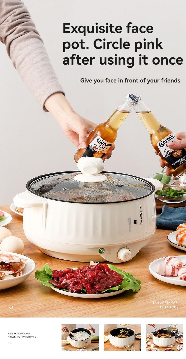 Product Introduction of Electric cooker, household electric hot pot, all-in-one electric hot pot, multi-function electric cooker, electric frying pan, student dormitory, electric steamer 14