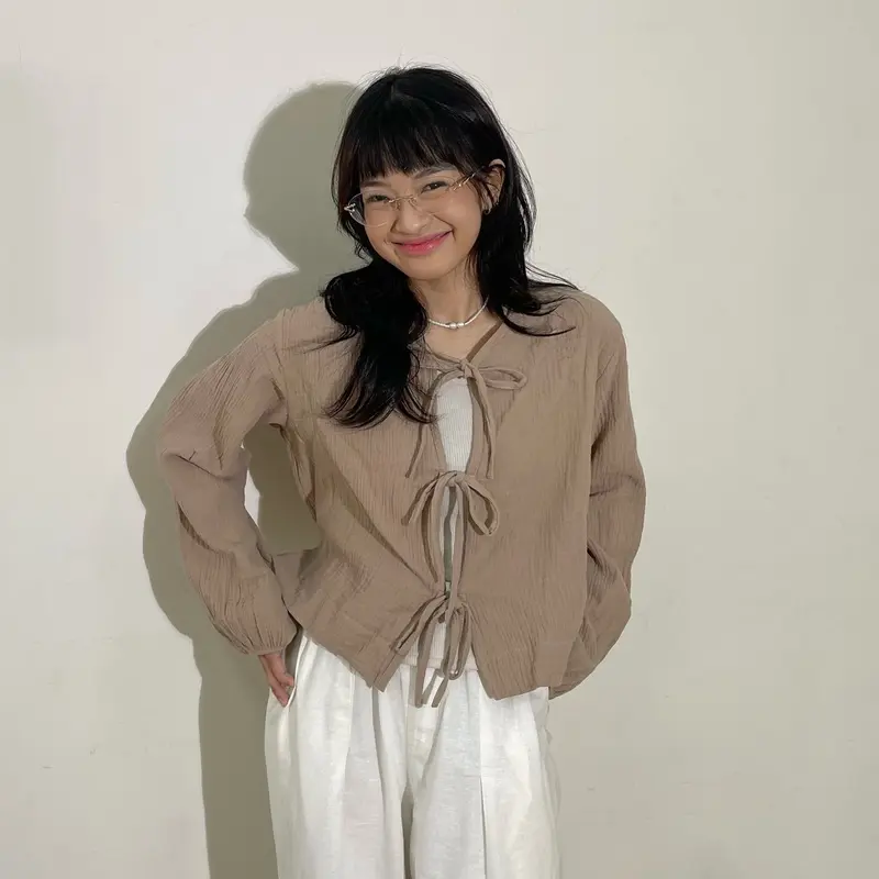 ByNeeth Suri Top - Blouse Tali - Blouse Coquette - Atasan Wanita - Atasan Tali Pita 1