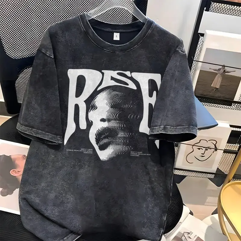 GF Kaos Wanita Boxy American Style Motif Printed Slim Fit T shirt Pria Oversize Basic Unisex Tee Katun Combed Bahan Nyaman Baju Atasan Wanita - Kaos Skena Vintage Y2k - Kaos Oversize Style Hijab - Y0370 2